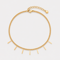 Brățară de picior GOLDEN RAYS placată cu aur de 18K
