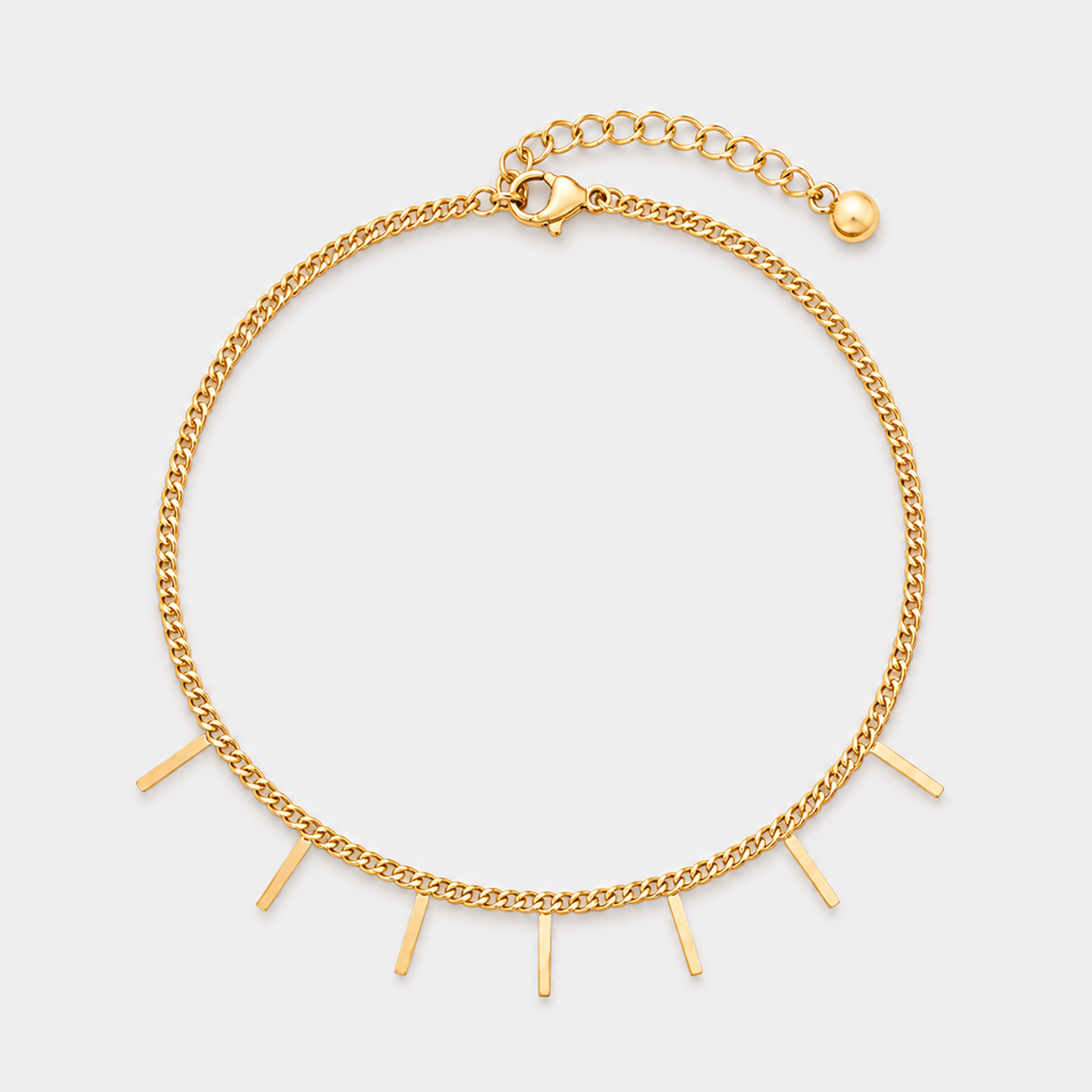 Brățară de picior GOLDEN RAYS placată cu aur de 18K