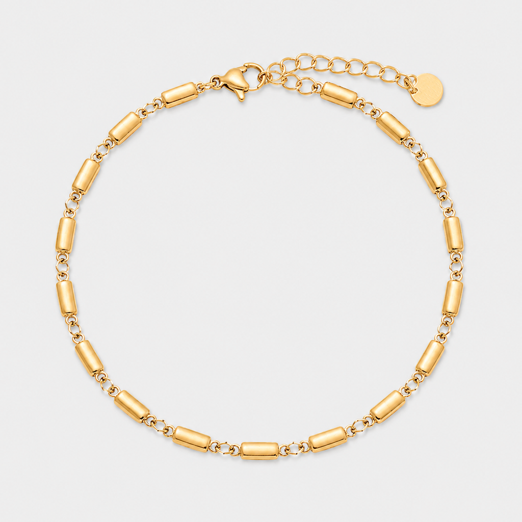 Brățară de picior GOLDEN TILES placată cu aur de 18K