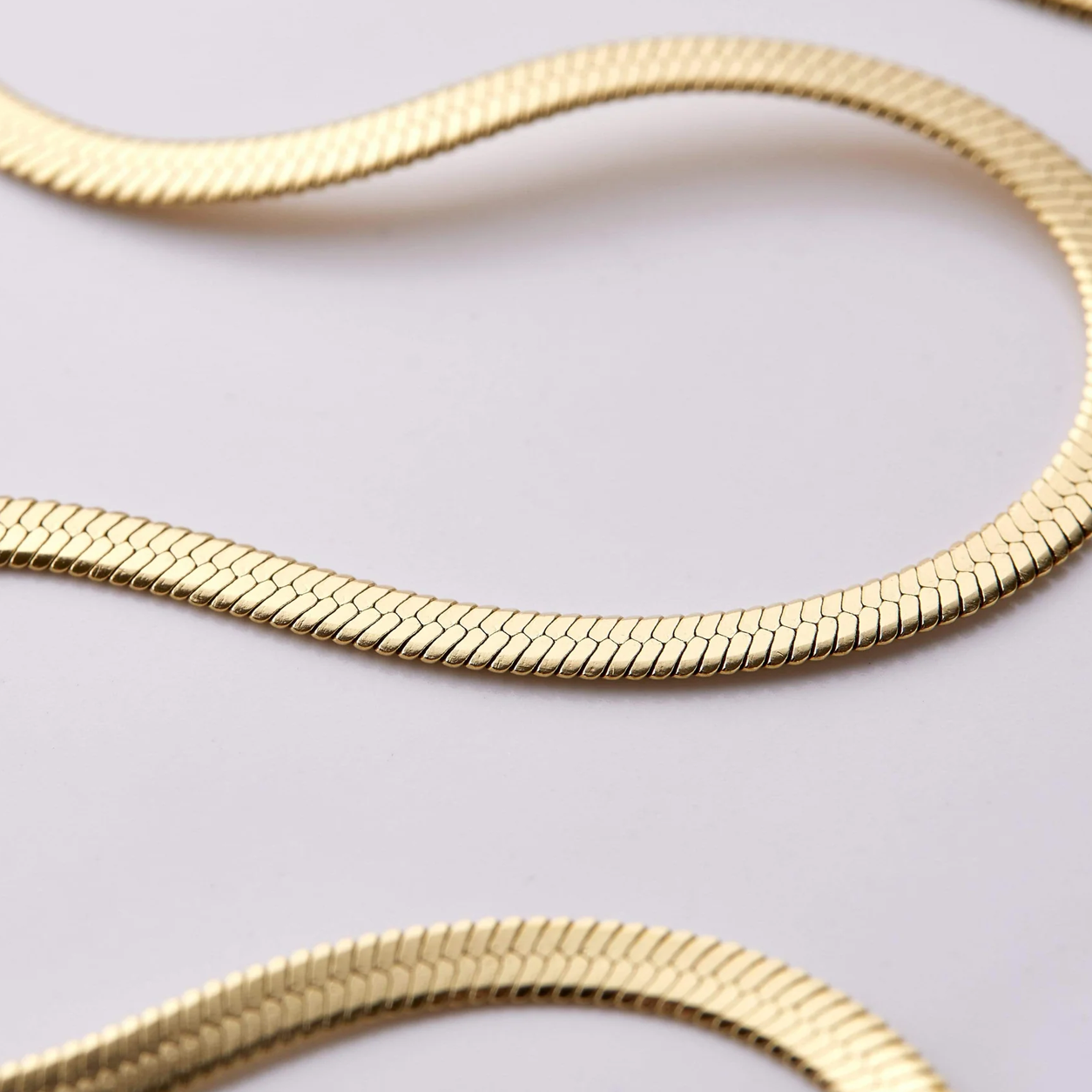 Brățară de picior HERRINGBONE placată cu aur de 18K