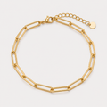 Brățară de picior PAPERCLIP CHAIN placată cu aur de 18K