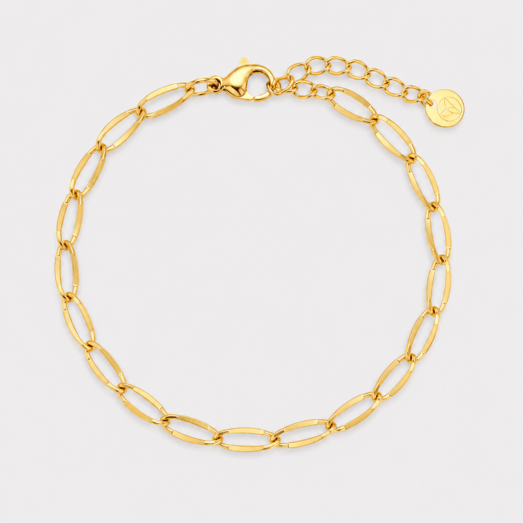 Brățară Golden Oval Links placată cu aur de 18K