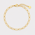 Brățară Golden Oval Links placată cu aur de 18K