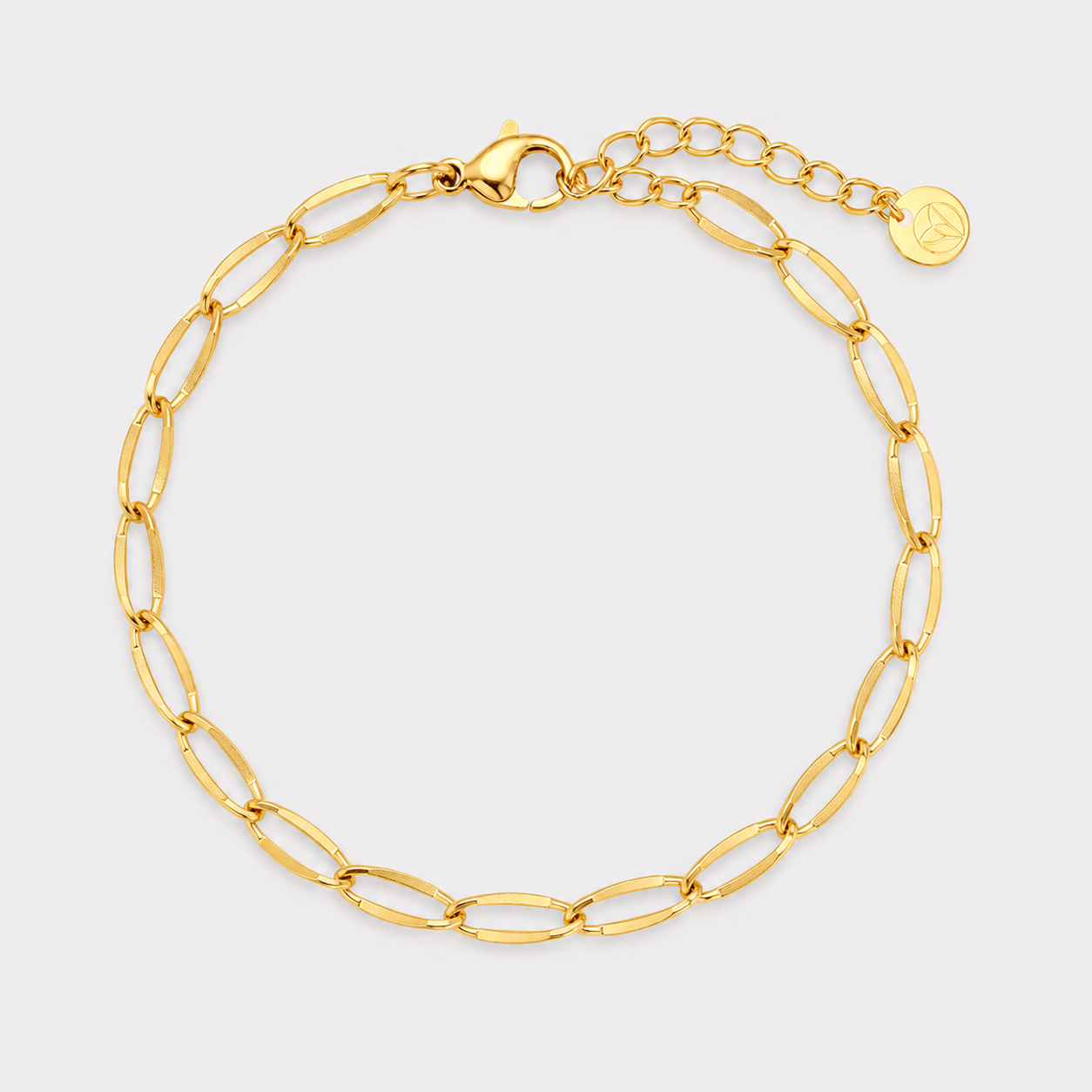 Brățară Golden Oval Links placată cu aur de 18K