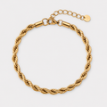 Brățară Golden Rope placată cu aur de 18K