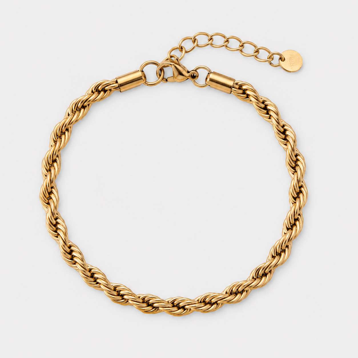 Brățară Golden Rope placată cu aur de 18K