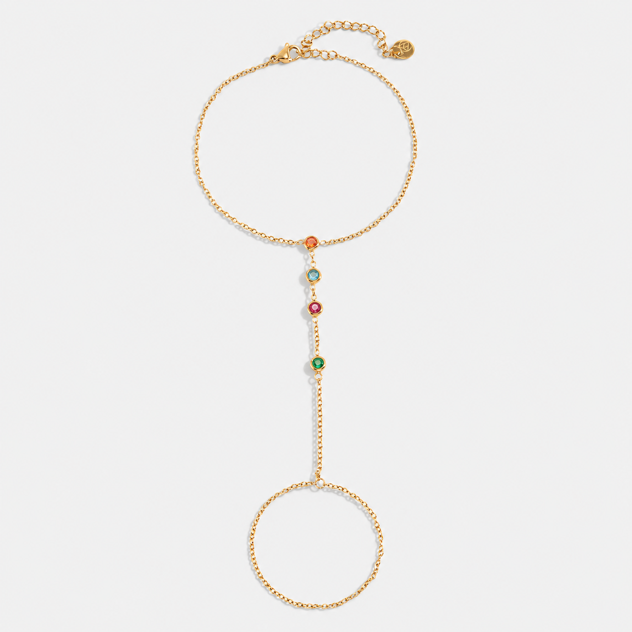 Brățară Rainbow Hand Chain placată cu aur de 18K