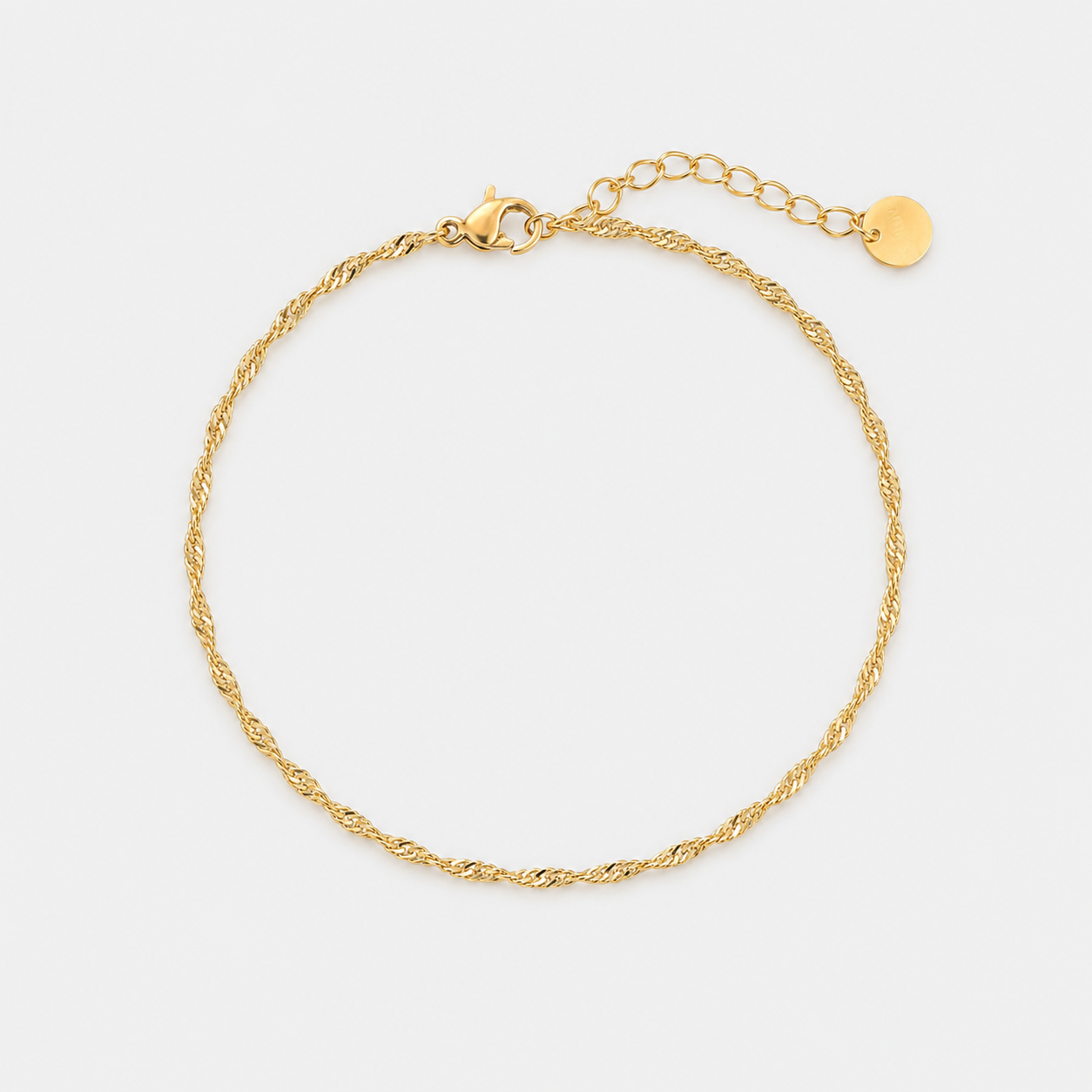 Brățară SINGAPORE CHAIN placată cu aur de 18K