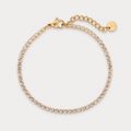 Brățară Tennis Zirconia 2 mm placată cu aur de 18K