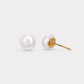 Cercei CLASSIC PEARL 8 mm placați cu aur de 18K