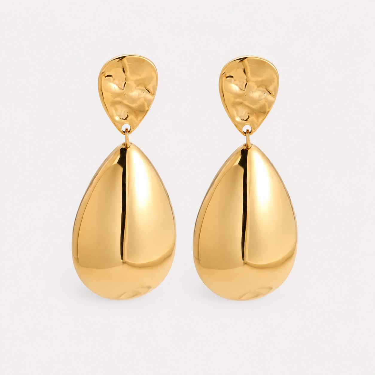 Cercei GOLDEN DROP placați cu aur de 18K