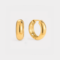 Cercei MINI DOME HOOPS placați cu aur de 18K