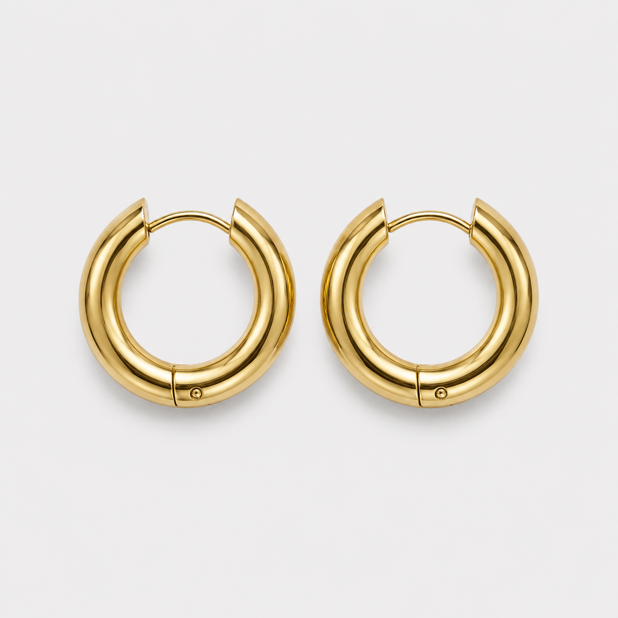 Cercei MINI HOOPS placați cu aur de 18K