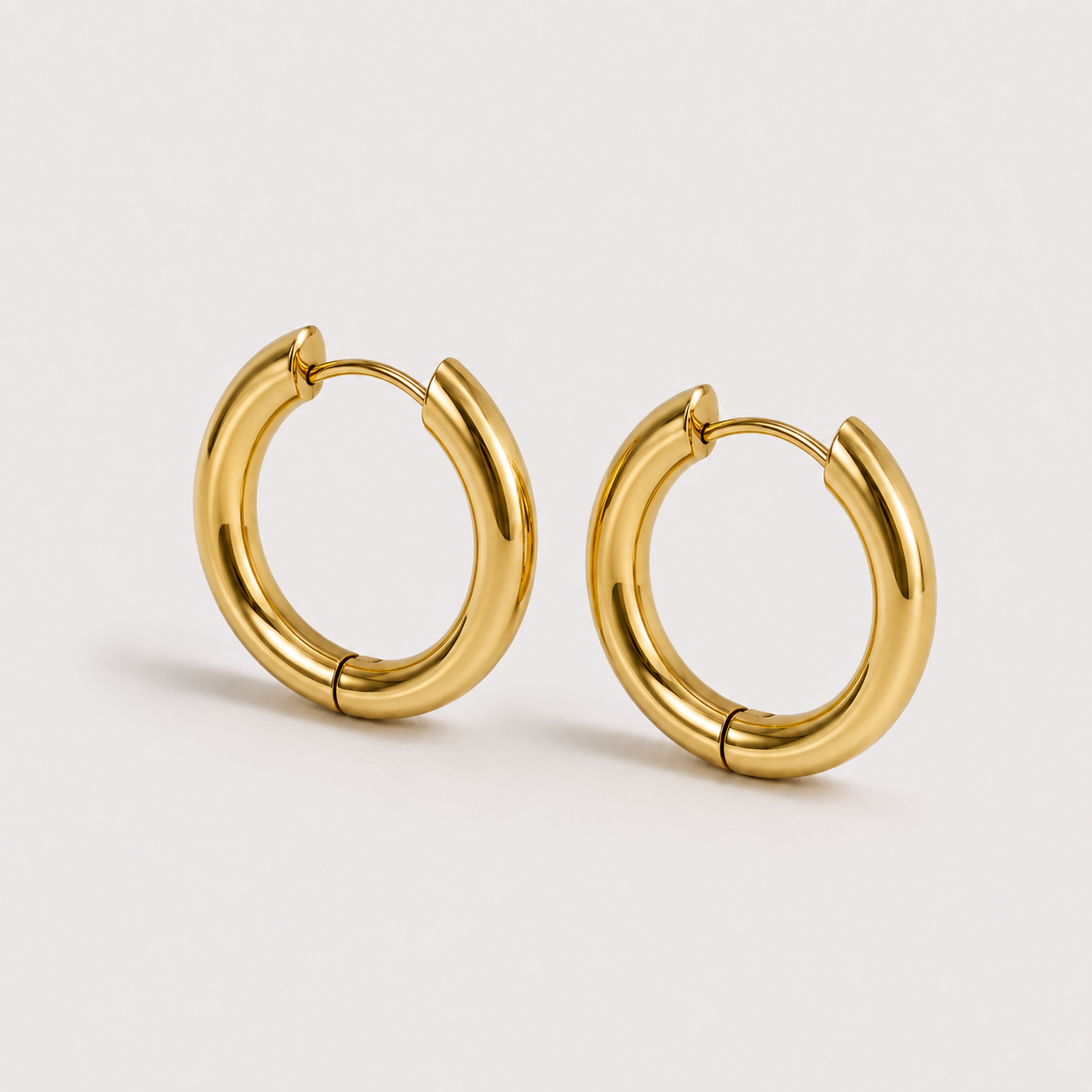 Cercei MINI HOOPS placați cu aur de 18K