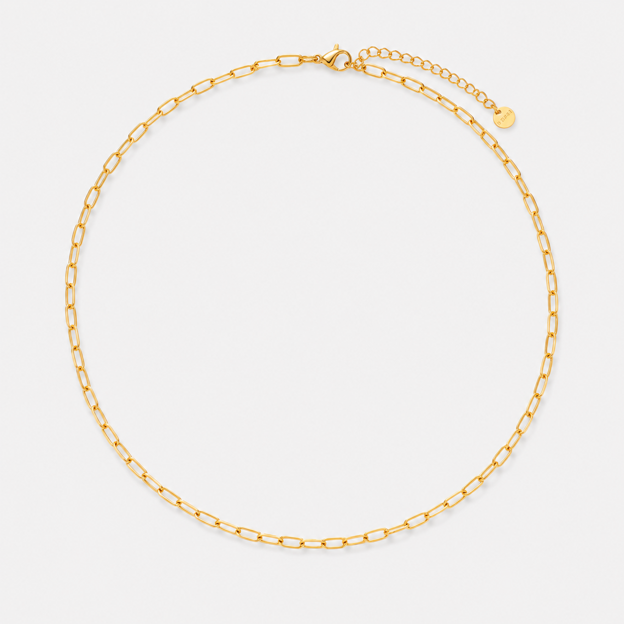 Colier Fine Paperclip placat cu aur de 18K