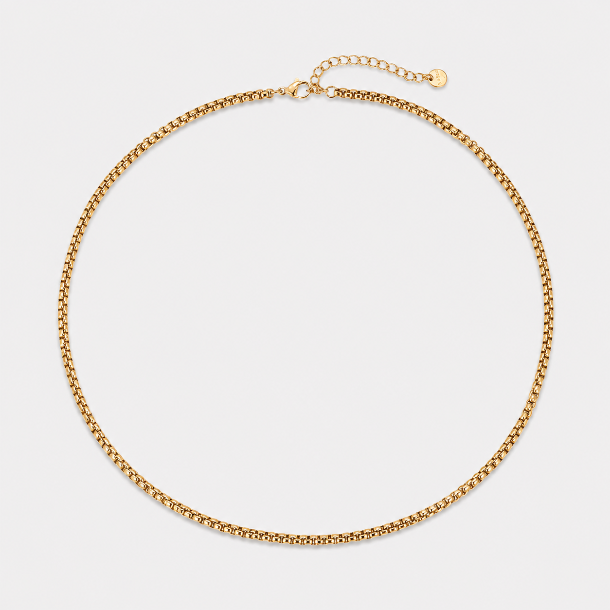 Colier Golden Box Chain placat cu aur de 18K