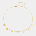 Colier Golden Circles placat cu aur de 18K