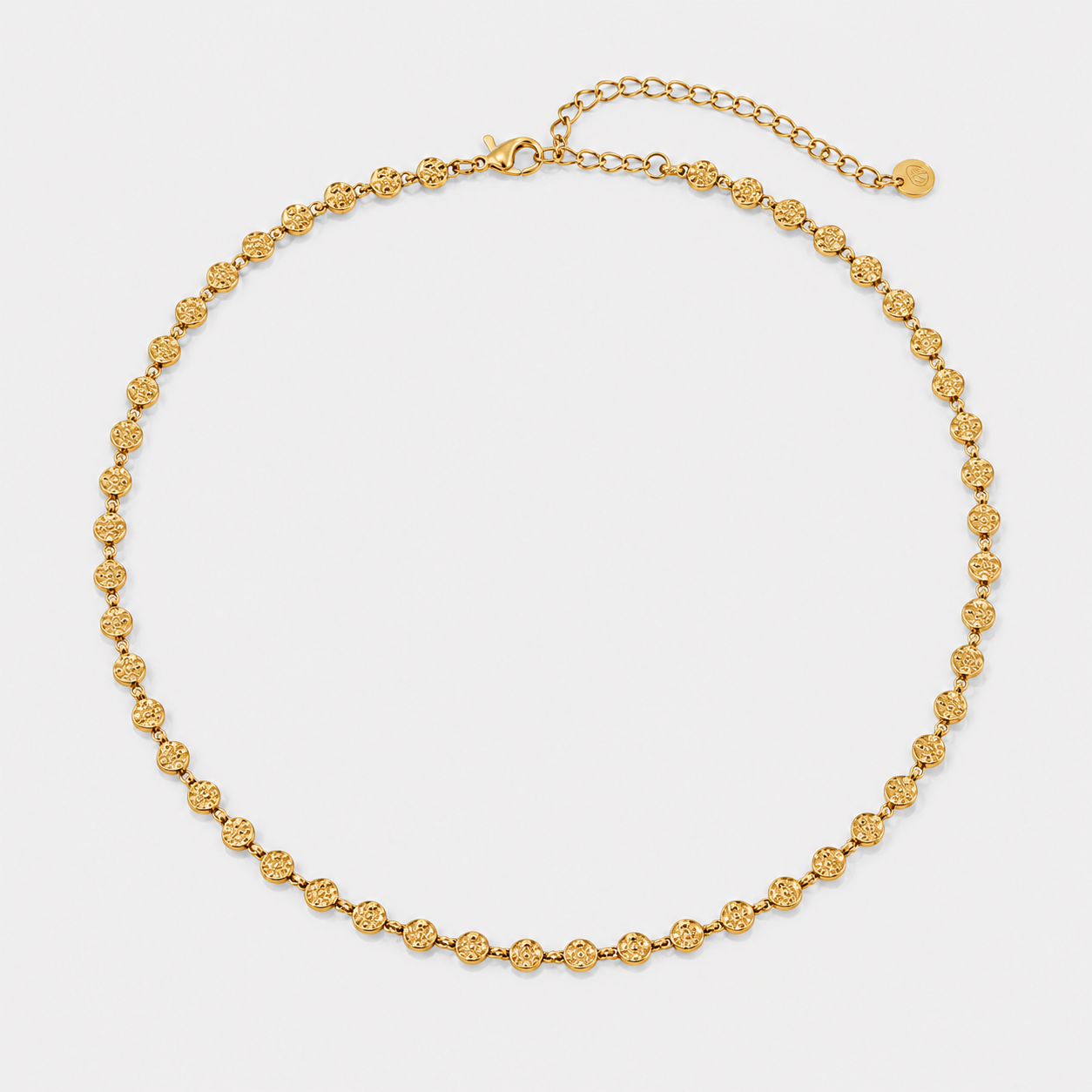 Colier Golden Hour cu discuri placat cu aur de 18K