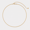 Colier GOLDEN ROPE placat cu aur de 18K