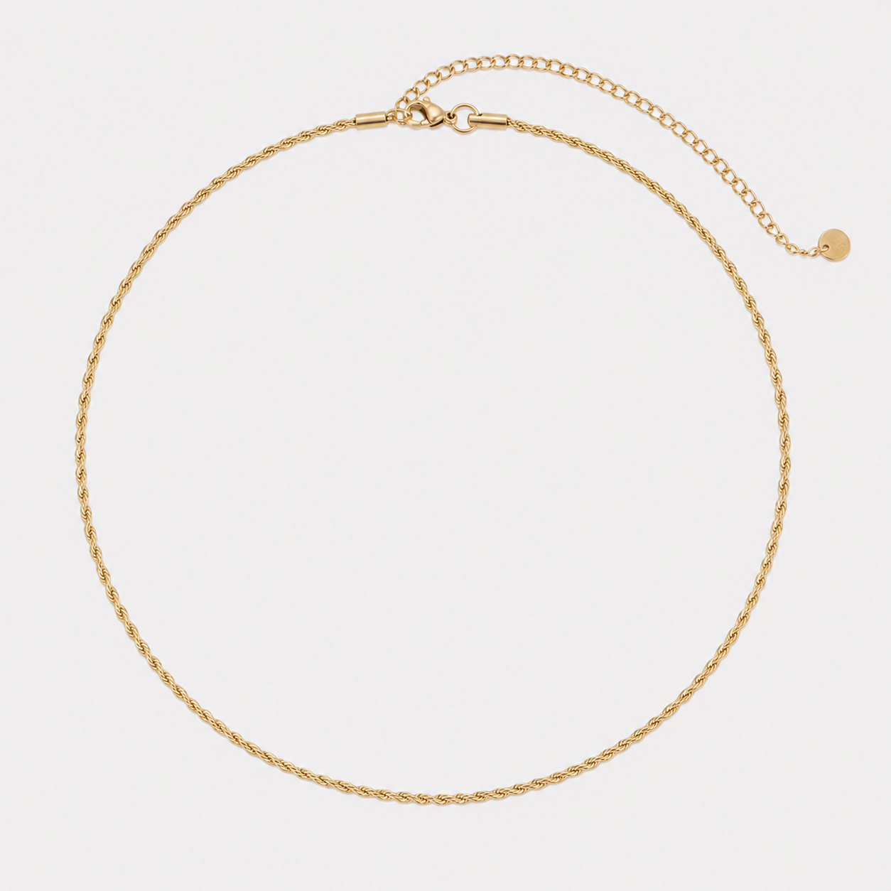Colier GOLDEN ROPE placat cu aur de 18K