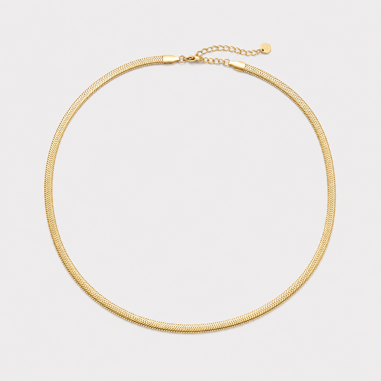 Colier Herringbone placat cu aur 18K
