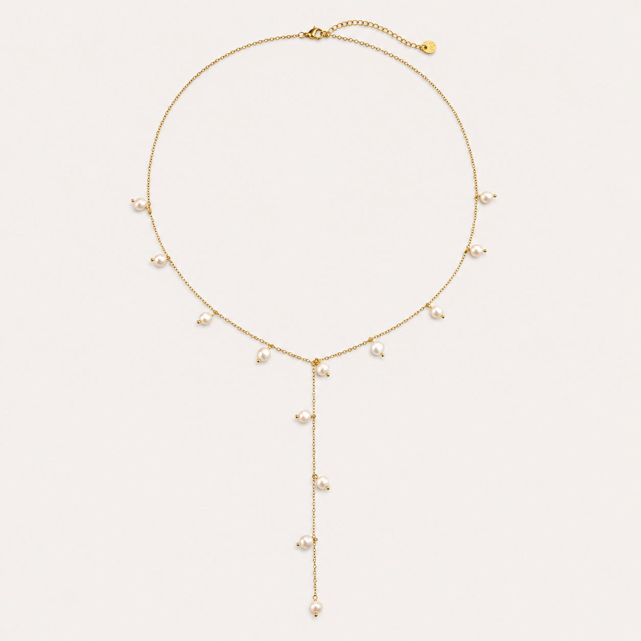 Colier PEARL CASCADE placat cu aur de 18K
