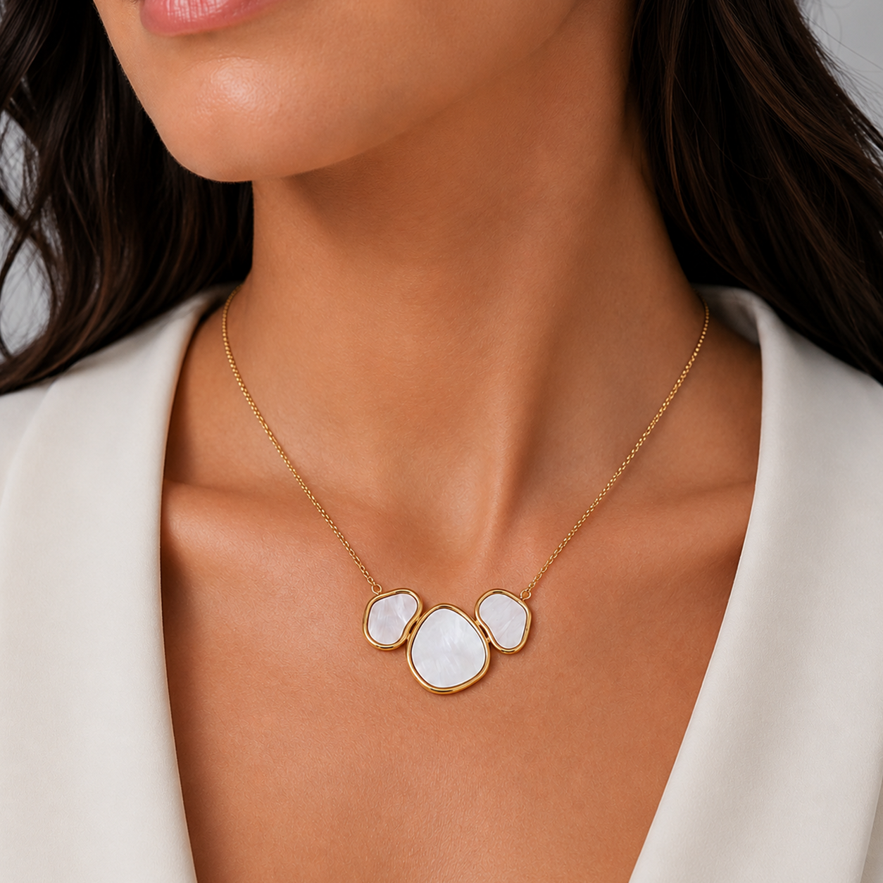 Colier Trio Sidef placat cu aur de 18K