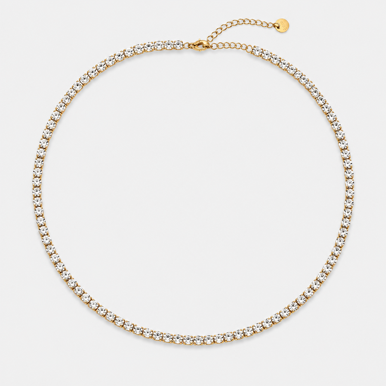 Colier Tennis Zirconia placat cu aur de 18K