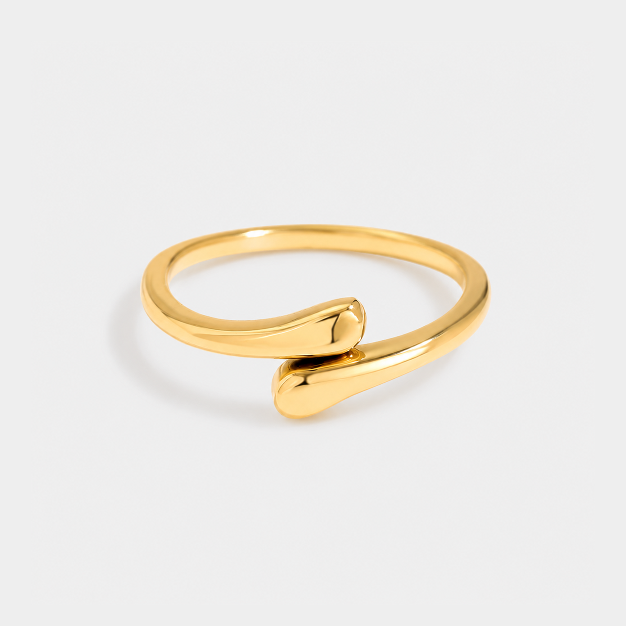 Inel Golden Embrace placat cu aur