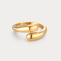 Inel Golden Flow placat cu aur