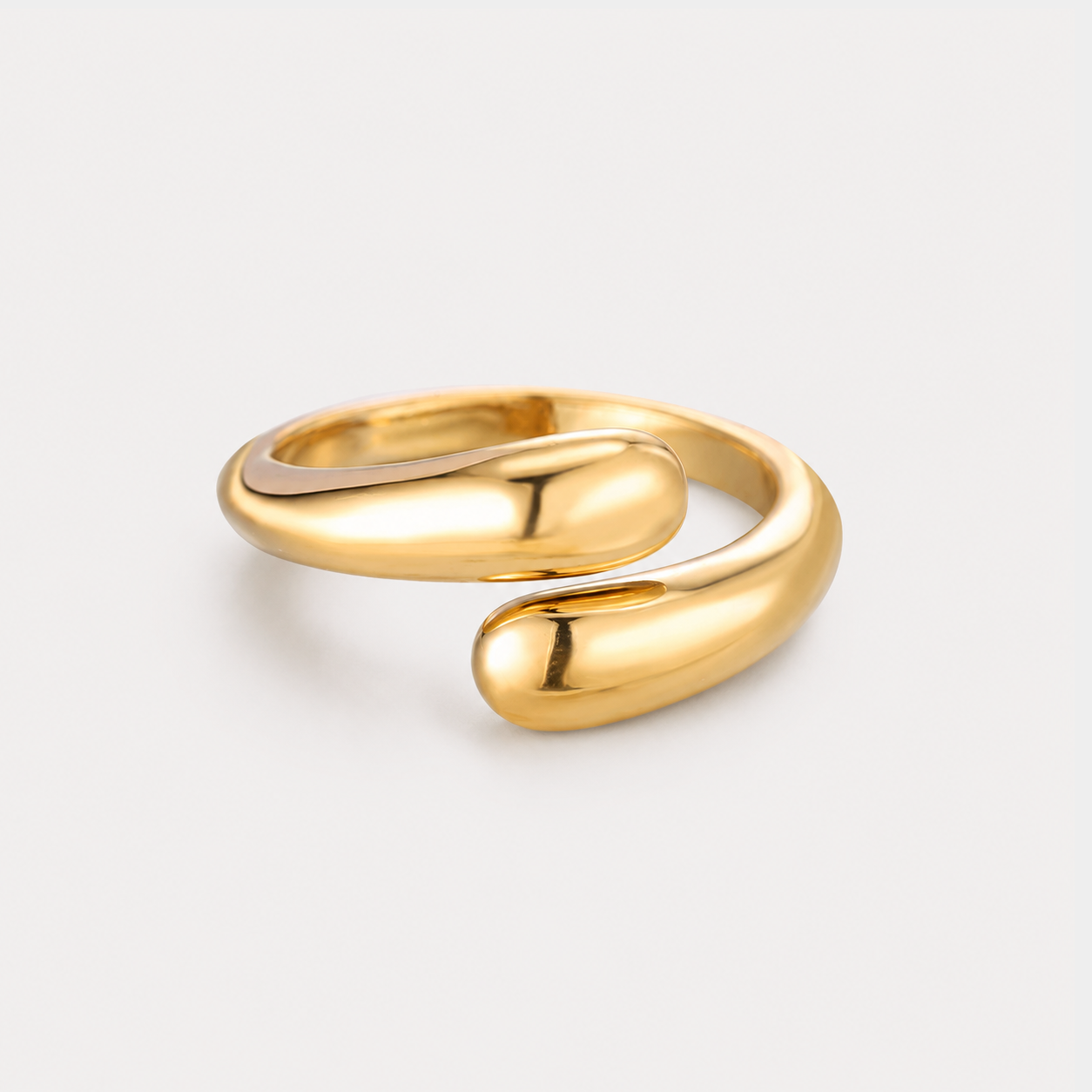 Inel Golden Flow placat cu aur