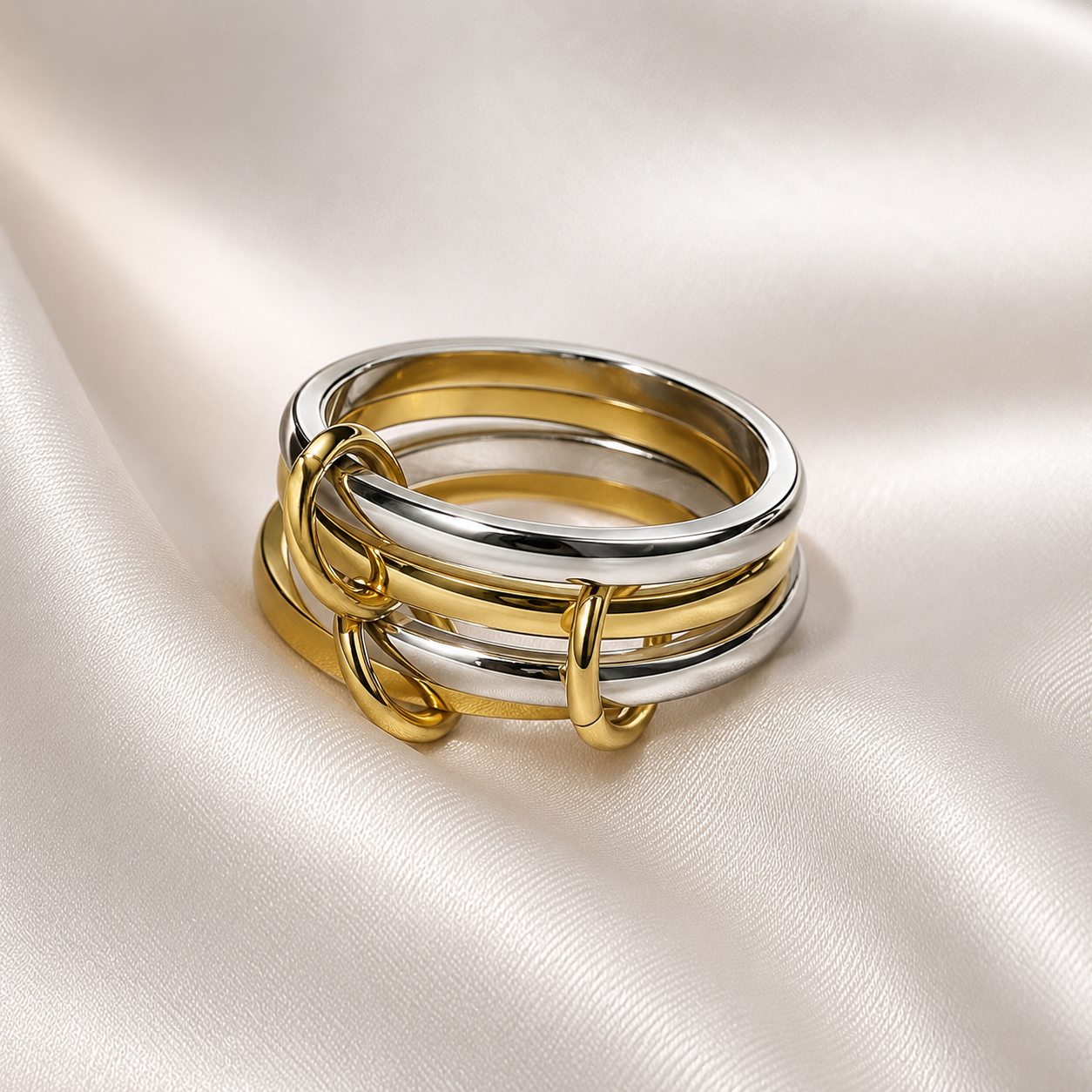 Inel GOLDEN KNOT placat cu aur