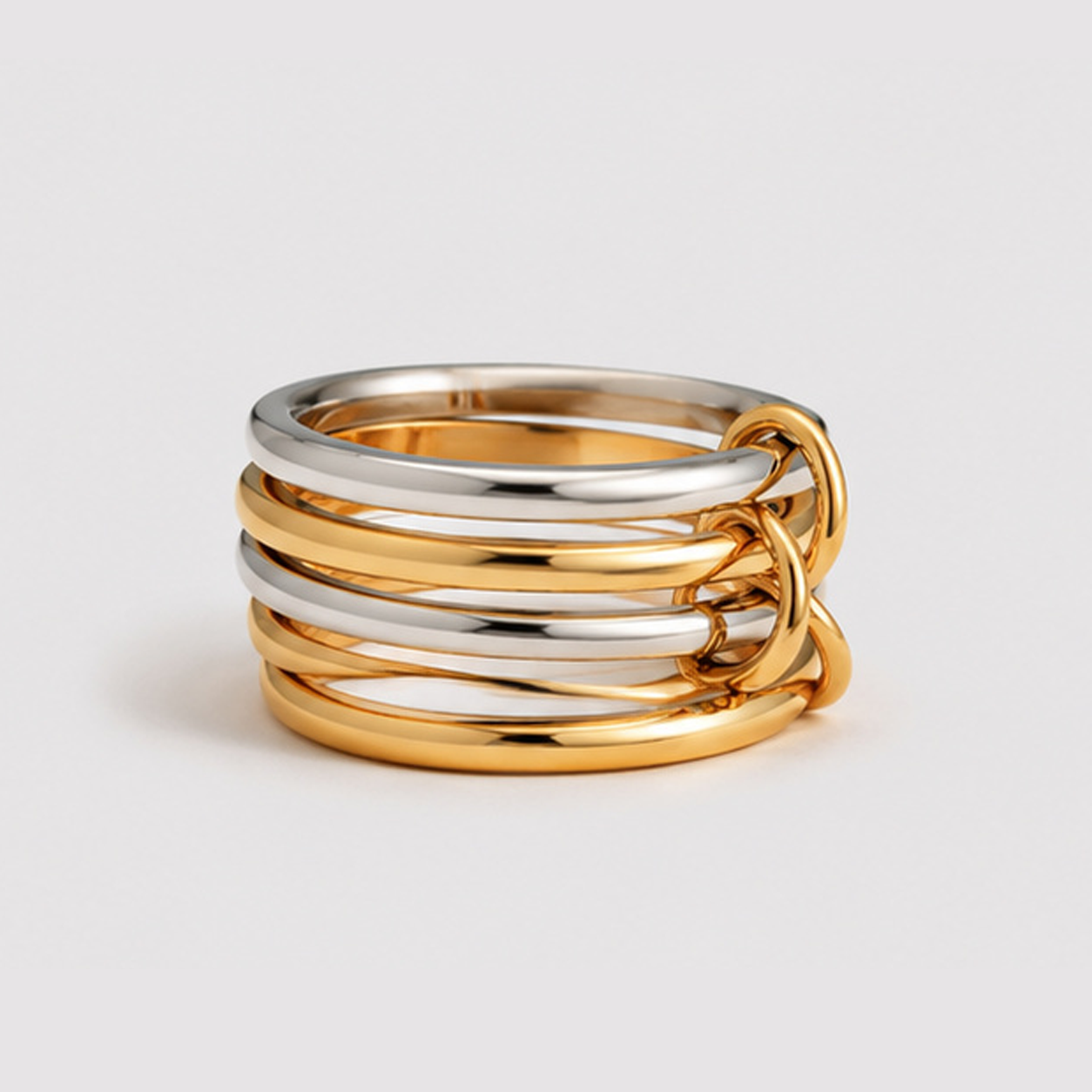 Inel GOLDEN KNOT placat cu aur