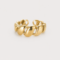 Inel GOLDEN LINKS ajustabil, placat cu aur de 18K