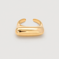 Inel GOLDEN WRAP asimetric placat cu aur