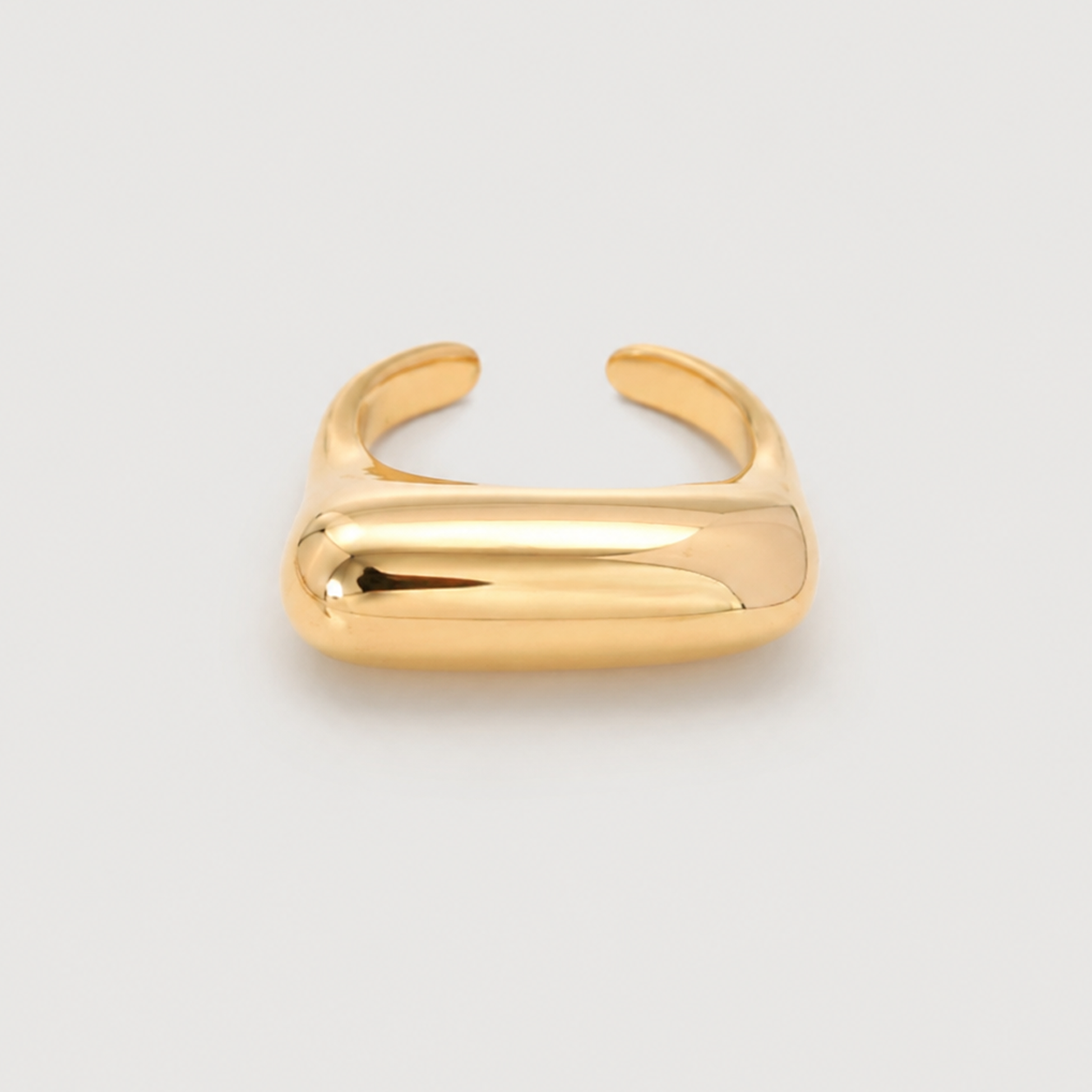 Inel GOLDEN WRAP asimetric placat cu aur
